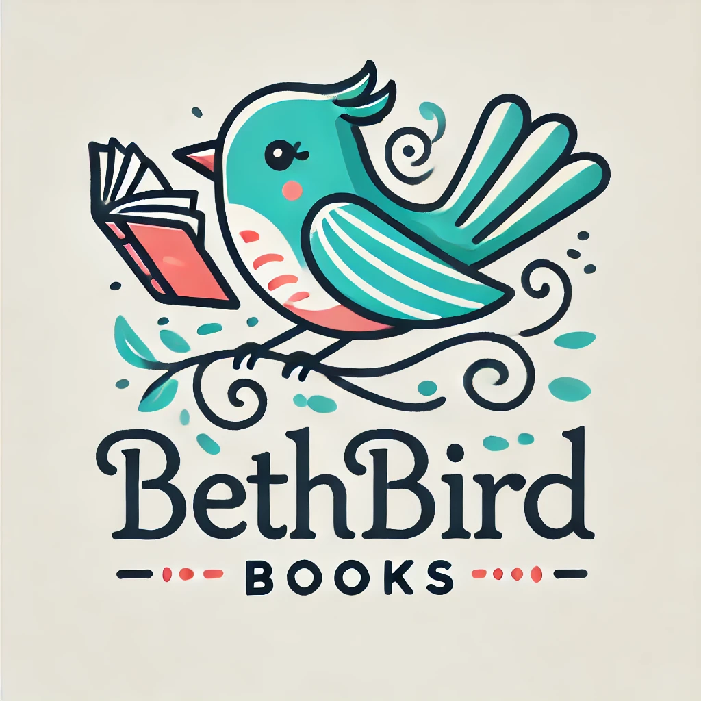 This image has an empty alt attribute; its file name is DALLE-2024-11-14-11.54.01-A-logo-for-BethBirdBooks-featuring-a-friendly-stylized-bird-holding-a-book-in-its-beak.-The-bird-should-have-a-warm-inviting-expression-with-soft-.webp